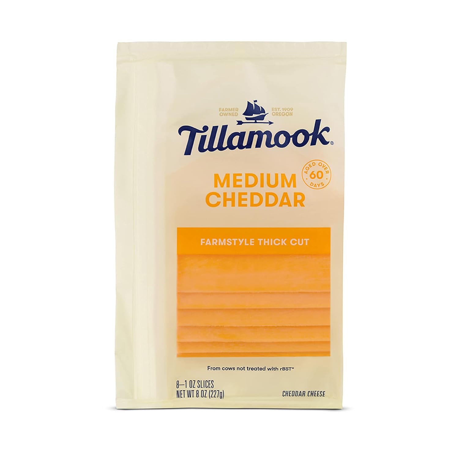 Tillamook Medium Cheddar Cheese Slices, 8 oz (Packaging May Vary) Grocery