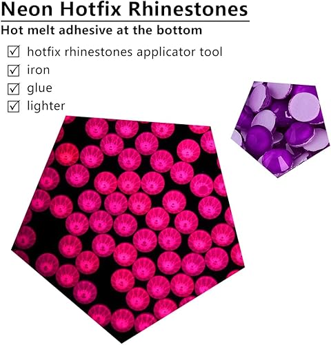 Miniatura 2 de Blinginbox Diamantes de imitación Hotfix, 1440 diamantes de imitación de fijación en caliente para manualidades, ropa, decoración, Dk. Amatista