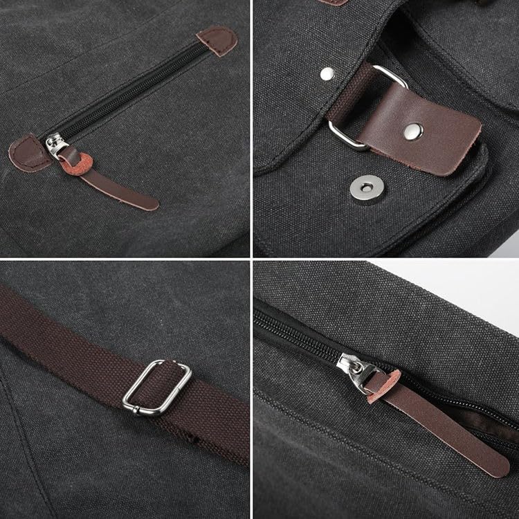Image of Handcuffs Vintage Canvas Messenger Bag for Men & Women Crossbody Sling with Multiple Pockets Stylish Shoulder Satchel for College, Office, Travel & Daily Use