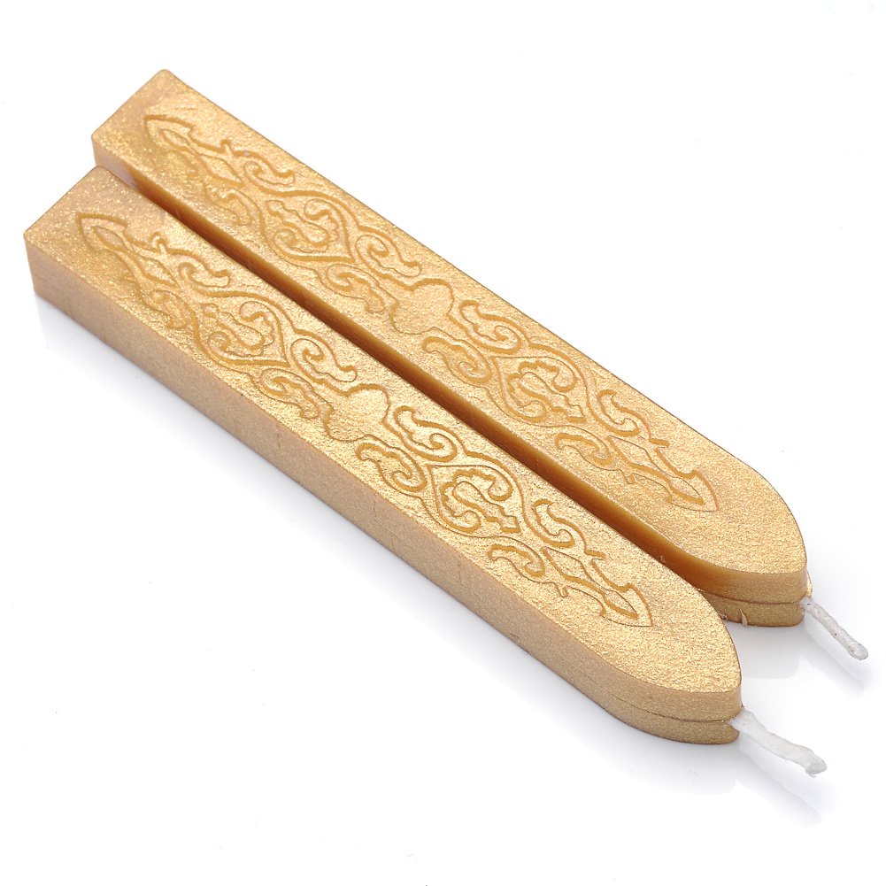 Yoption 12 Pcs Totem Fire Manuscript Sealing Seal Wax Sticks with Wicks Sealing Wax For Postage Letter Retro Vintage Wax Seal Stamp