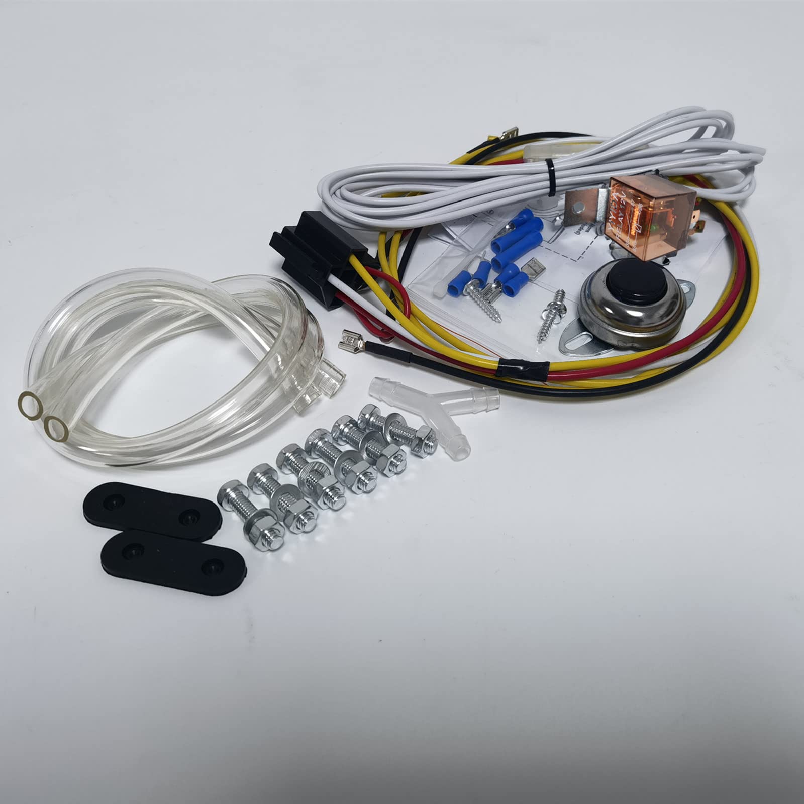 Tromba d'aria Car Horn 12V Air Horn Clacson doppio tubo clacson alto e basso 165db Tromba per camion in argento cromato con zinco con pompa ad aria per camion 12V van moto barca treno ecc