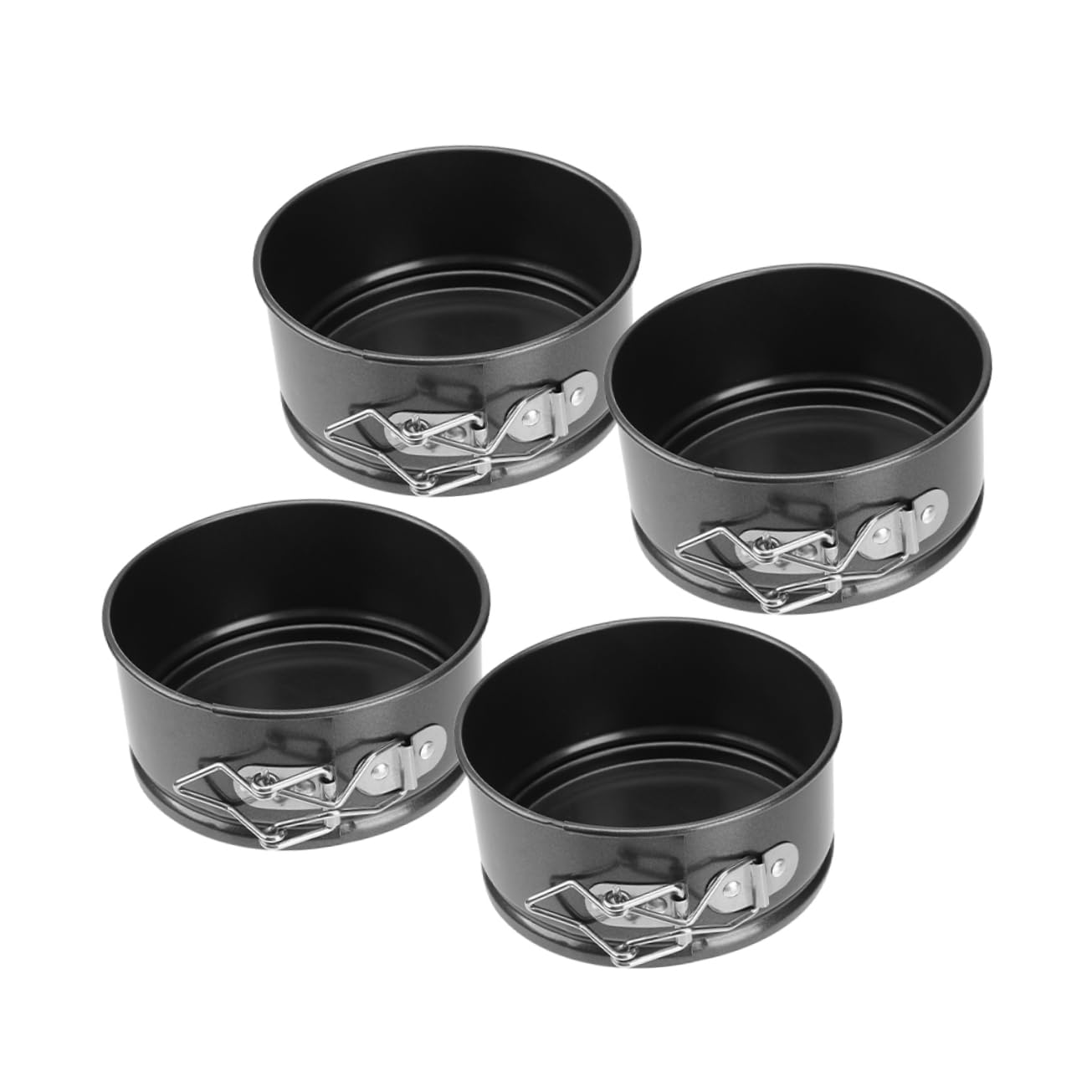 PRETYZOOM 4pcs Set Mini Baking Tins Set Nonstick Cheesecake and Pans with Leakproof Seal for Easy Release and Clean for Home Bakers and Versatile Baking Needs