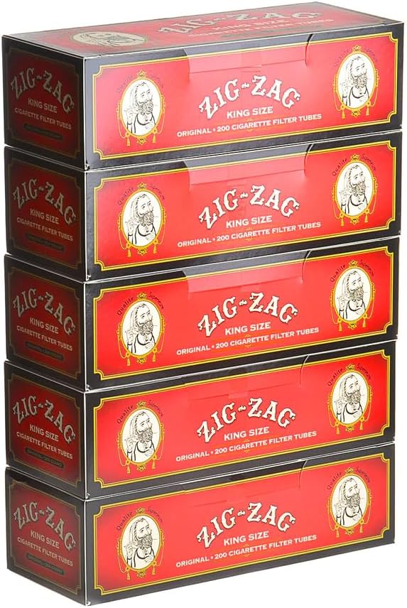Zig Zag Full Flavor King Size Cigarette Tubes (200ct Per Box) 5 Boxes