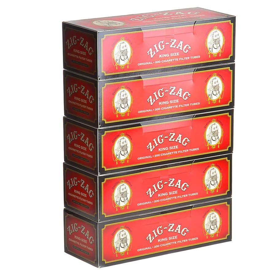 Zig Zag FULL FLAVOR RYO Cigarette Tubes - King Size 200ct Box (5 Boxes)