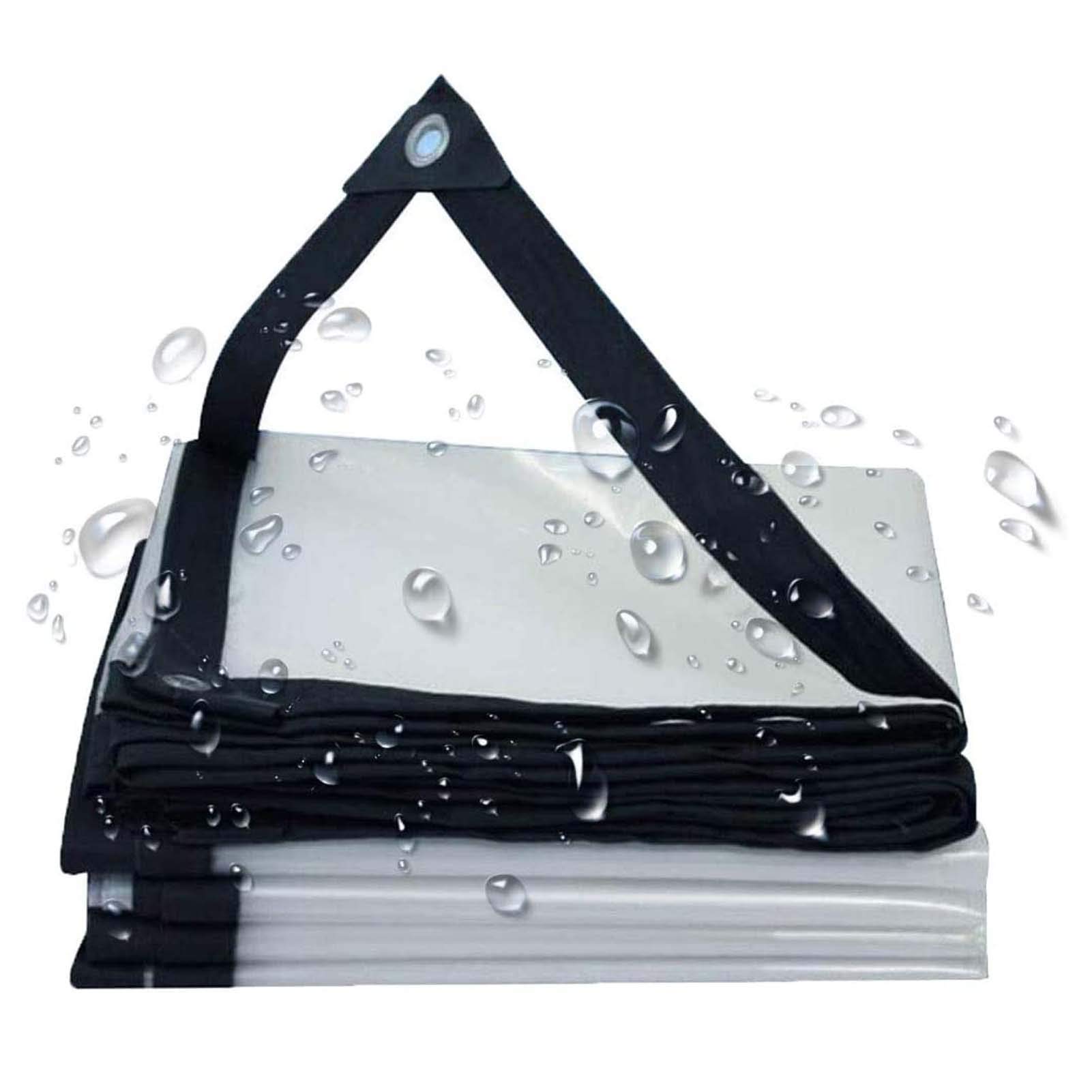 Lonas transparentes impermeables de 7x7 pies con ojales para protección exterior