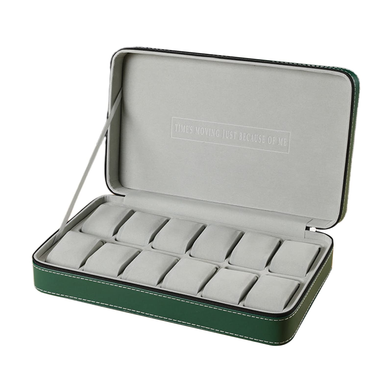 oringnat Box Watch Cases 6/10/12 Slot Portable Travel Zipper Bag Collector Storage Watches and Jewelry Storage Box