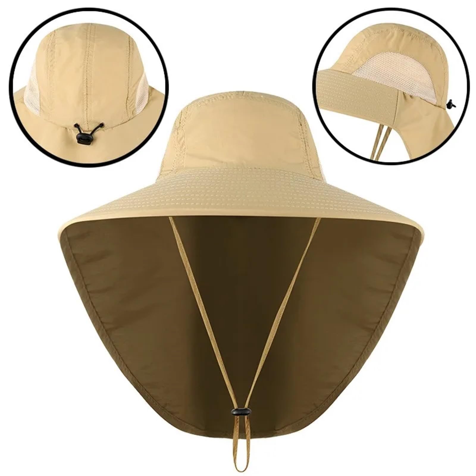 Chapeau De Pêche / Seau Unisexe - Large Bord - Noir Polyester - Taille Unique - Neuf Avec étiquettes