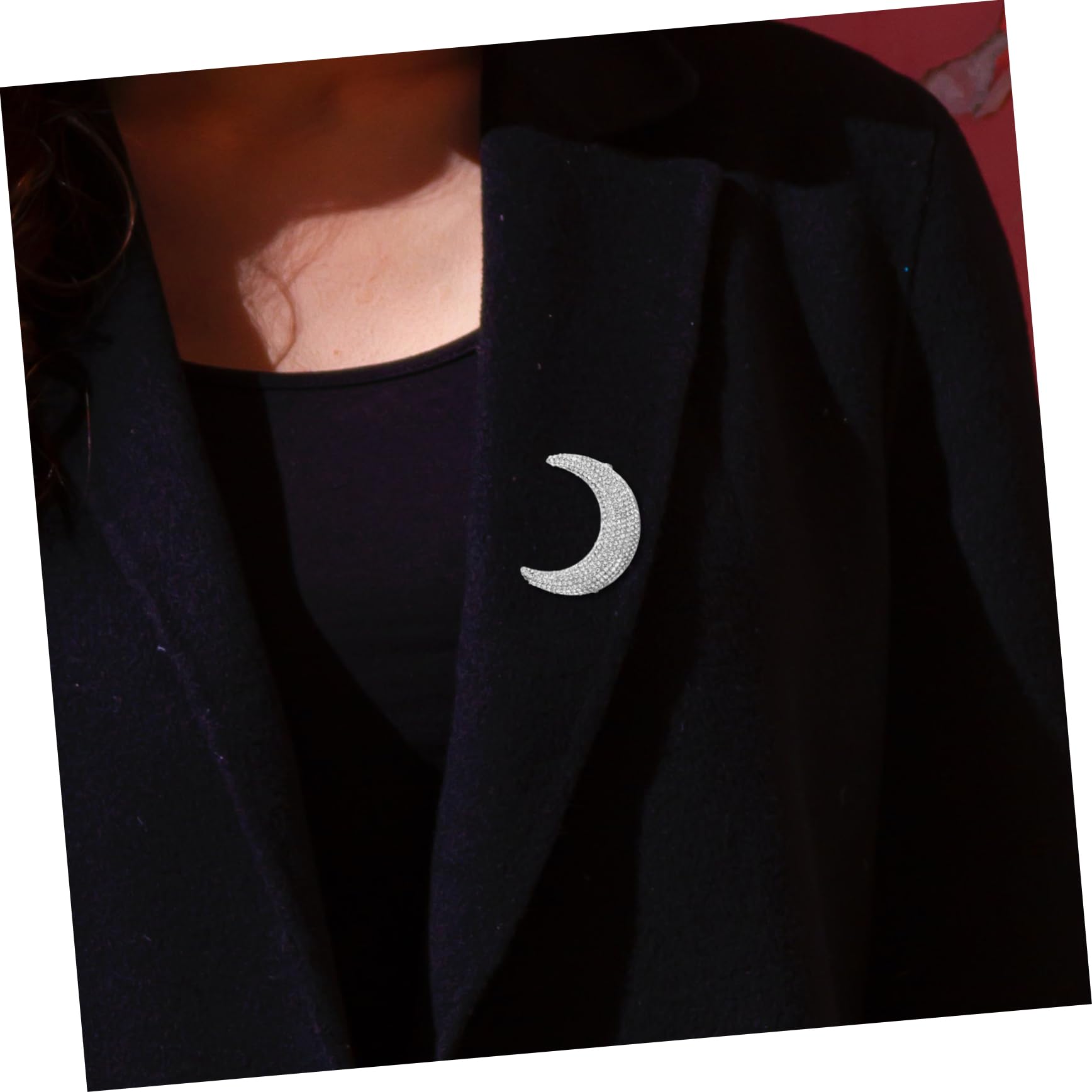 Holibanna broche de llena de diamantes bufandas para mujer broche de chaqueta de ropa insignia de ropa pasador de para la ropa pasador para mochilas aleación Silver