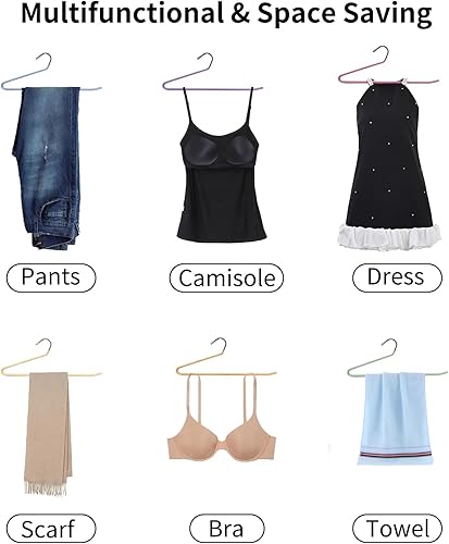 Miniatura 5 de SLMT Perchas para pantalones para mujeres y hombres, paquete de 28 perchas para jeans para armario, perchas para pantalones de extremo abierto,