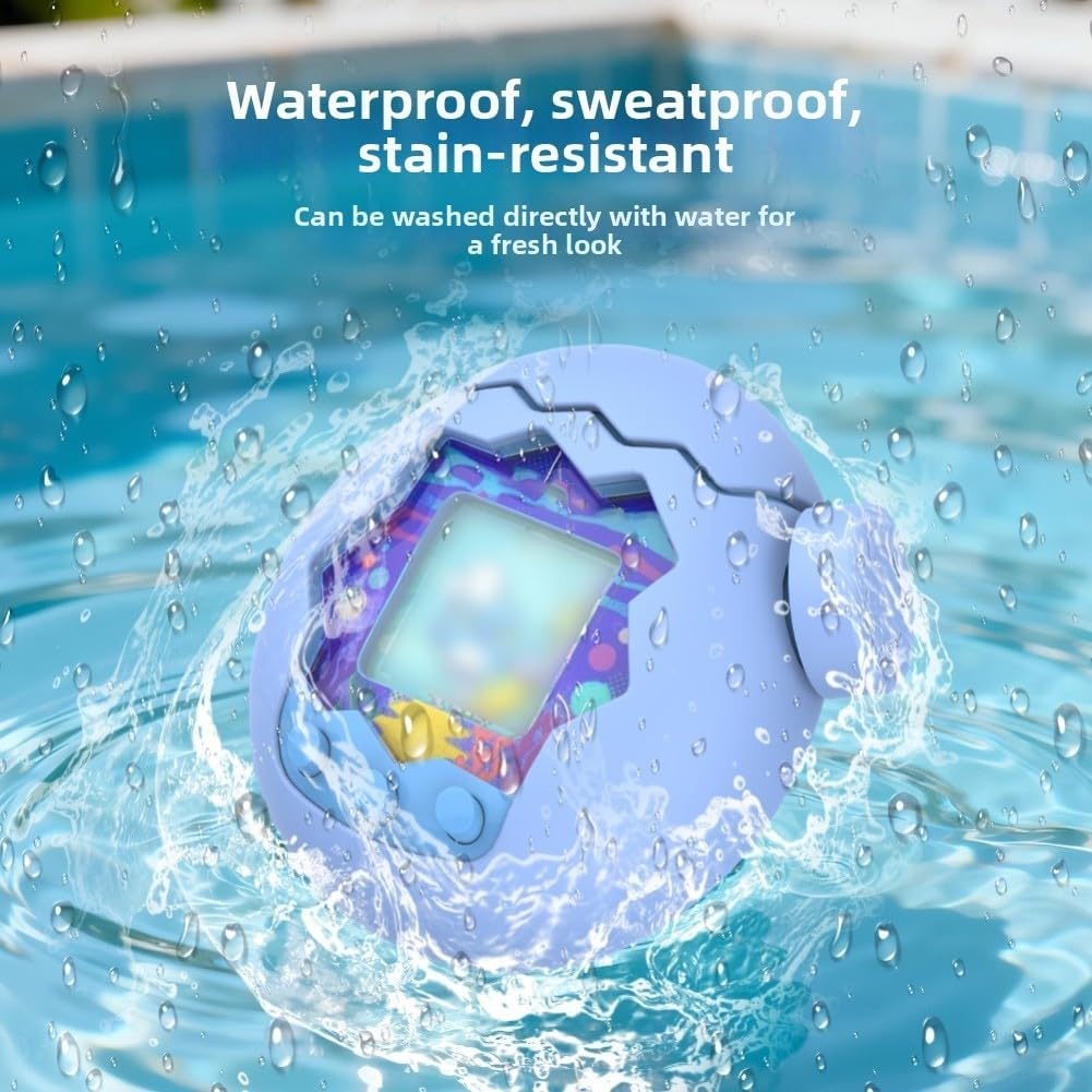 -Thin Silicone Case with Lanyard Paradise, Non-Slip Protective, Shockproof Skin Virtual Pet Machine, Purple(Purple)