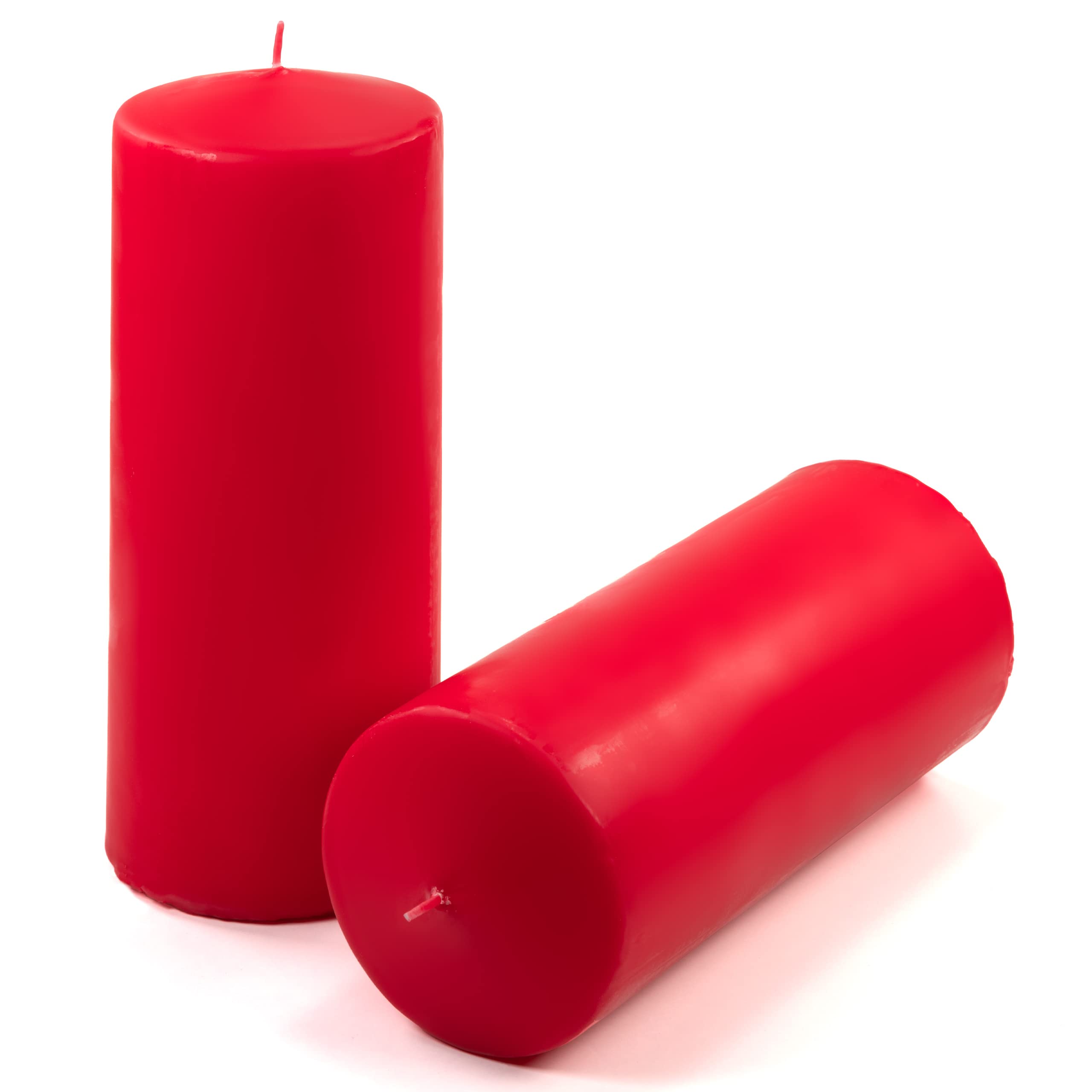 Stumpenkerze rot Höhe 25 cm Ø 10 cm lange Brenndauer Rund-Kerze Säulenkerzen Kerzen-Deko Tafelkerzen Weihnachts-Kerzen Hochzeit Xmas (6)