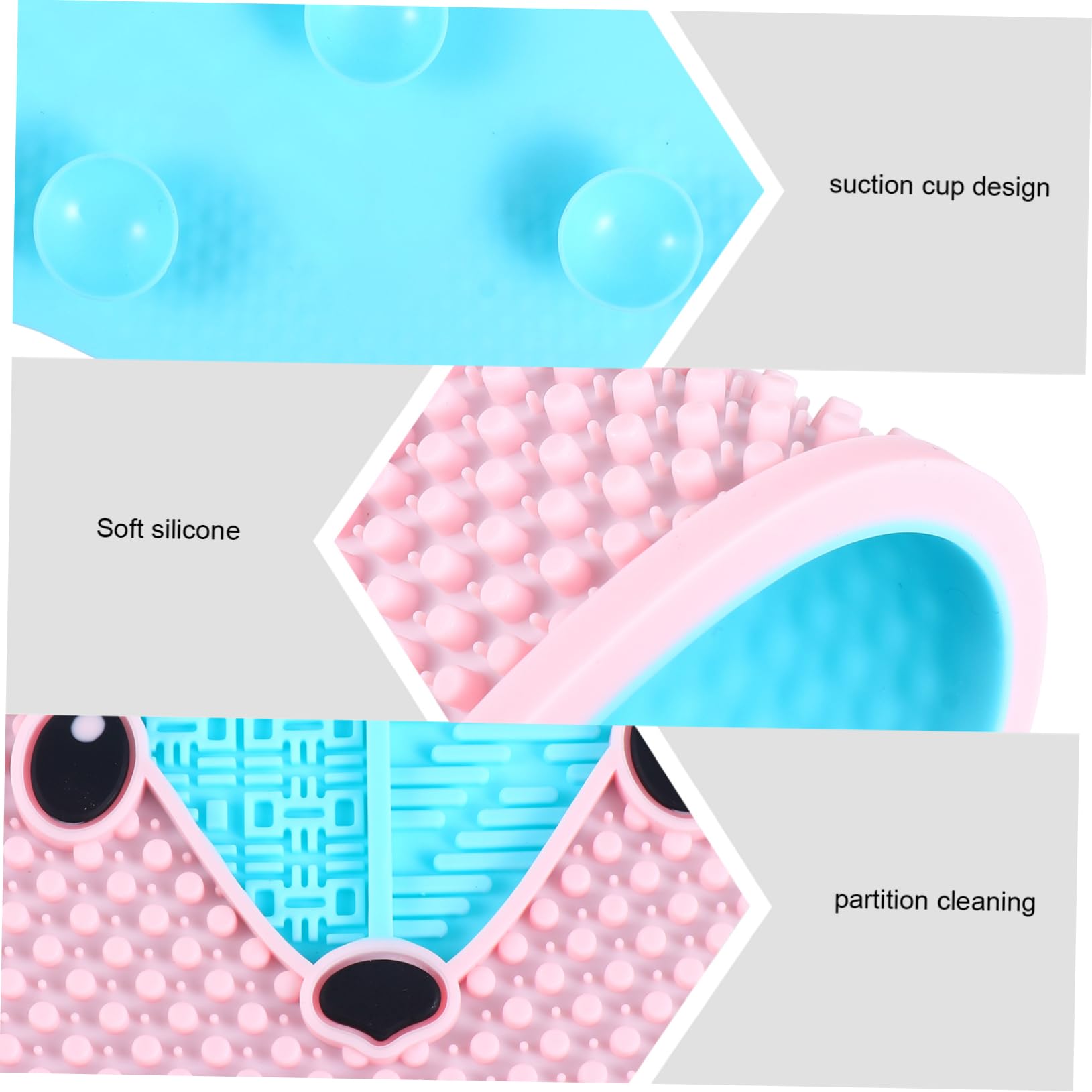 Didiseaon 3pezzi Makeup Brush Cleaner Pad Panno Per Pulizia Pennelli Cosmetici Con Ventosa Pratico e Facile Da Usare Per Saloni e Uso Domestico
