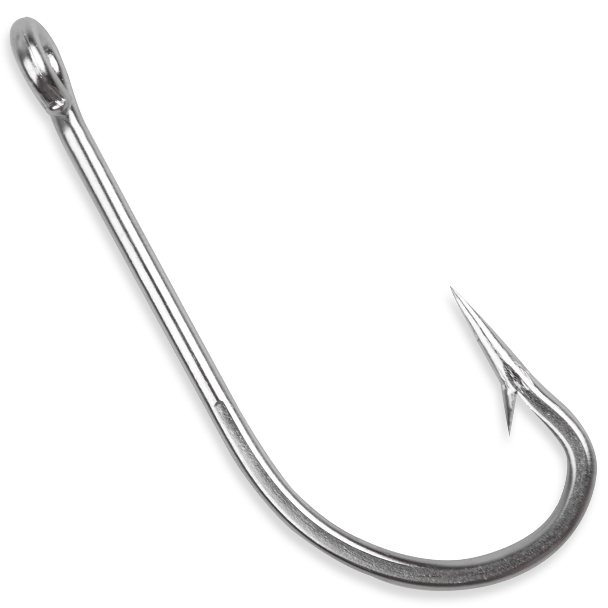 Stainless Steel Saltwater Fishing Hooks - 50pcs O'shaughnessy Hooks Forged Long Shank J Fishing Hooks Extra Strong Fish Hooks for Trolling Sea Bass