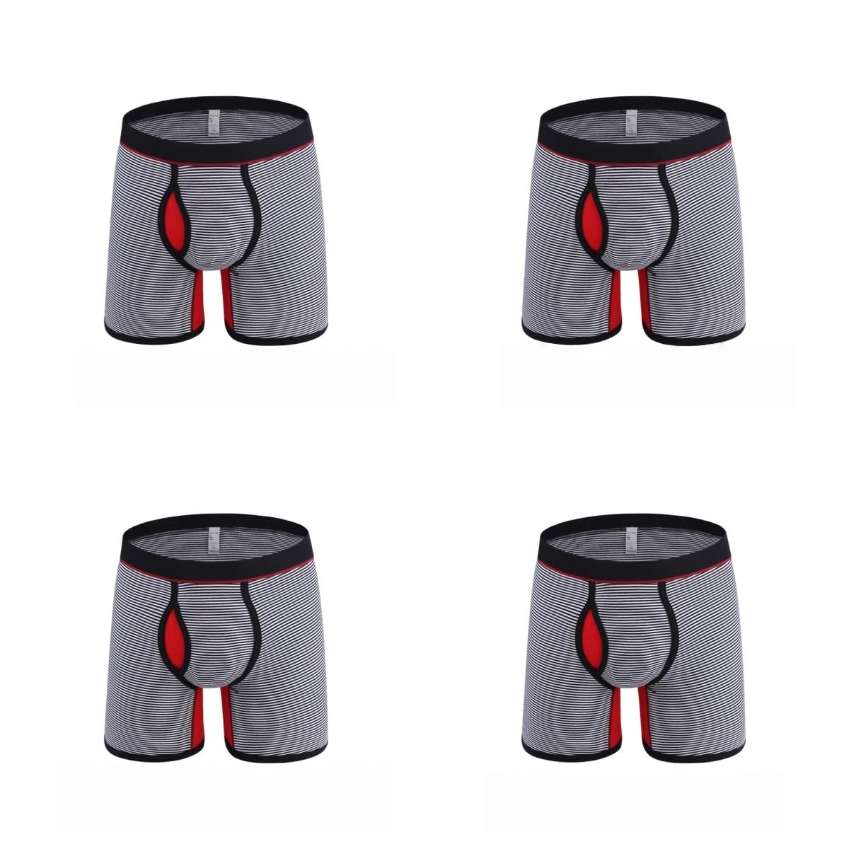 Unterhosen Männer Lange Gestreifte Baumwoll-Herrenboxershorts – Bequeme Sportliche Unterwäsche In L-6Xl, Ideal Für Sport Und Freizeit!