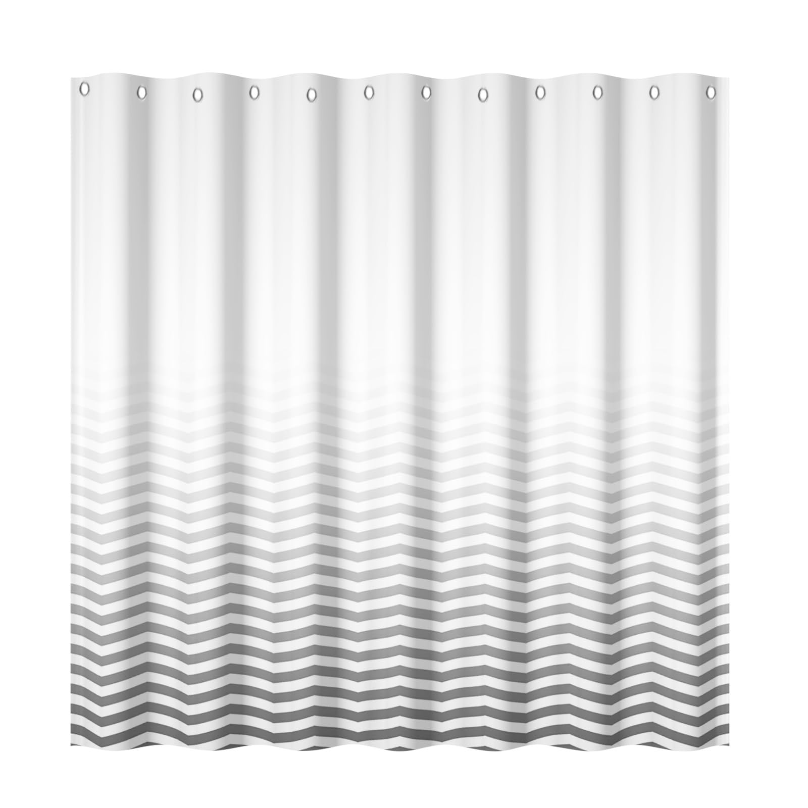 ggaimwf 72x72 Inch Striped Shower Curtain Grey White Ombre Transitional Streak Shower Curtain Set Modern Minimalist Bathroom Shower Curtain Sets for Home Hotel Waterproof Bathroom Curtain with Hooks