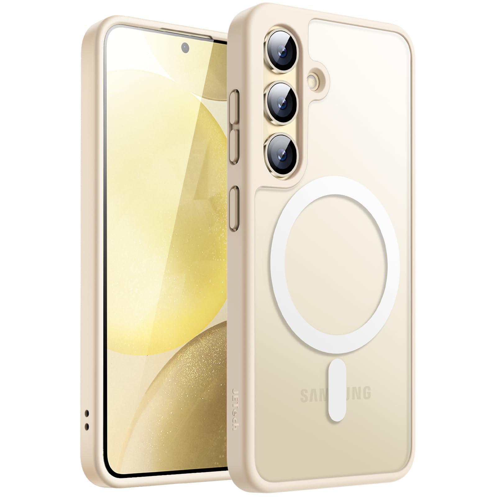 JETech Magnetic Case for Samsung Galaxy S24+ / S24 Plus 5G, Compatible with MagSafe, Translucent Matte Back Shockproof Phone Cover (Gold)
