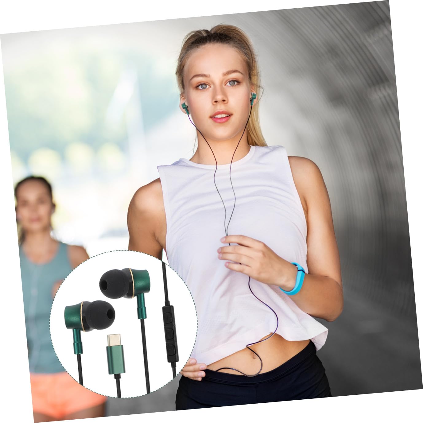 OSALADI 3pezzi Cuffie In-ear Usb c Microfono Controllo Cancellazione Compatibili Smartphone Comfort e Stabilità