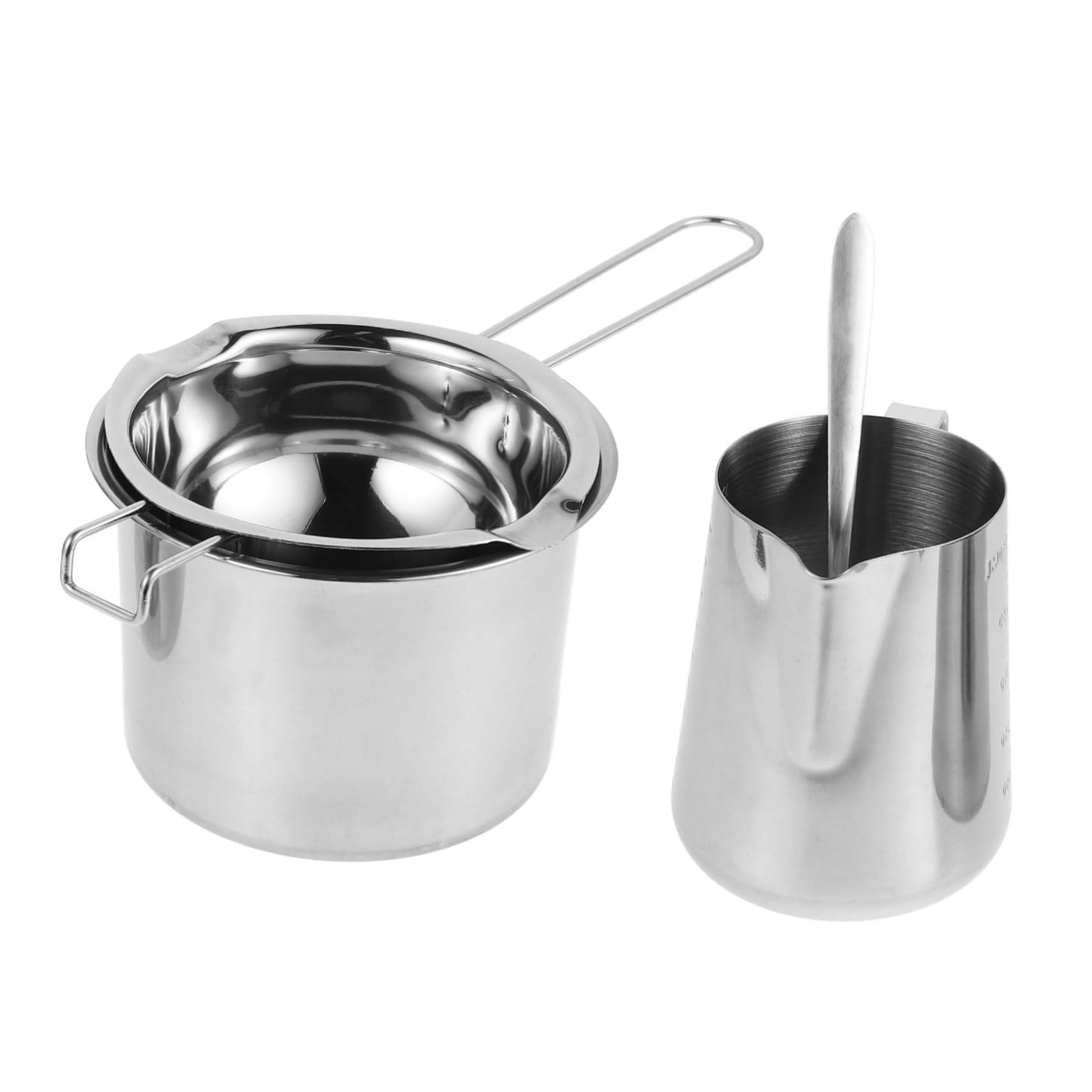 WRITWAA Wax Melting Pot with Mixing Spoon Double Boiler Pot Set Wax Boiling Bowl for Candle Making Soap Making