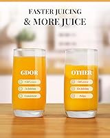 Vista 4 de Powerful 1200W GDOR Juicer with Larger 3.2" Feed Chute, Titanium Enhanced Cutting System, Centrifugal Juice Extractor Maker with Heavy Duty Full