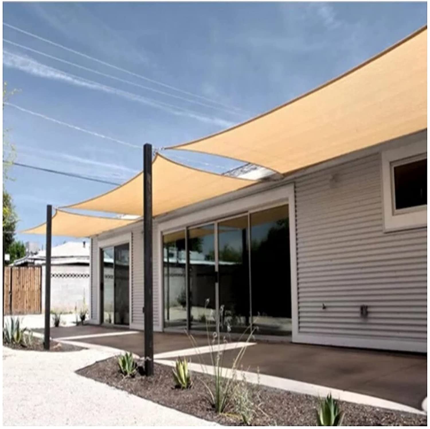 Voile d'ombrage 2x4m auvent respirant toile solaire pour pergola