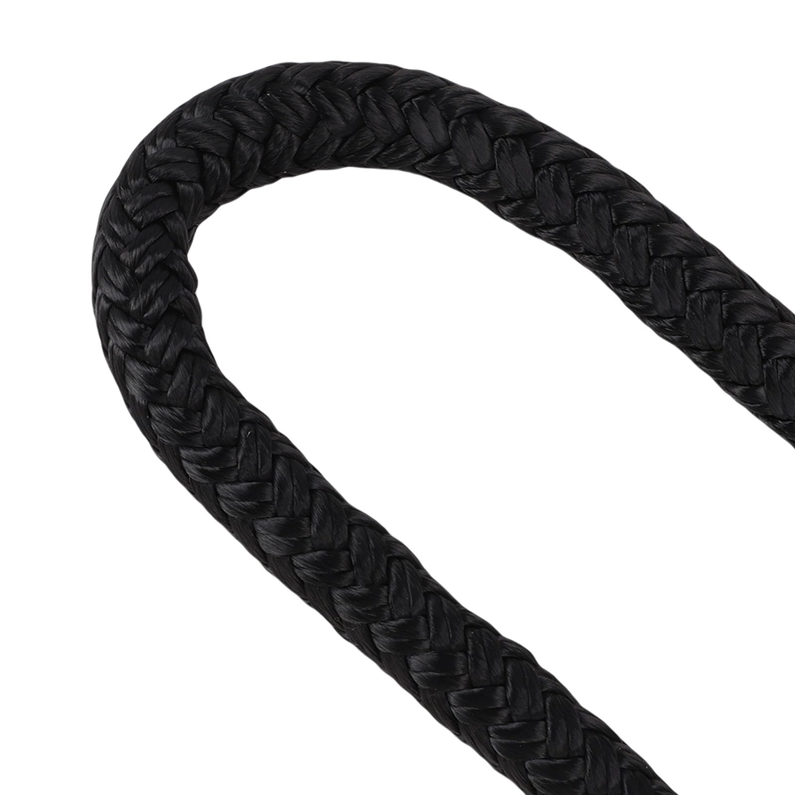 Tissting 4er Set Doppelt Geflochtene Nylon Bootsleine - Hochfeste, Wetterfeste Dockleine Für Yachten Bis 35 Fuß Mit Geringer Dehnung Und Verstärkten Ösen Für Sichere Anlegemanöver (Schwarz)