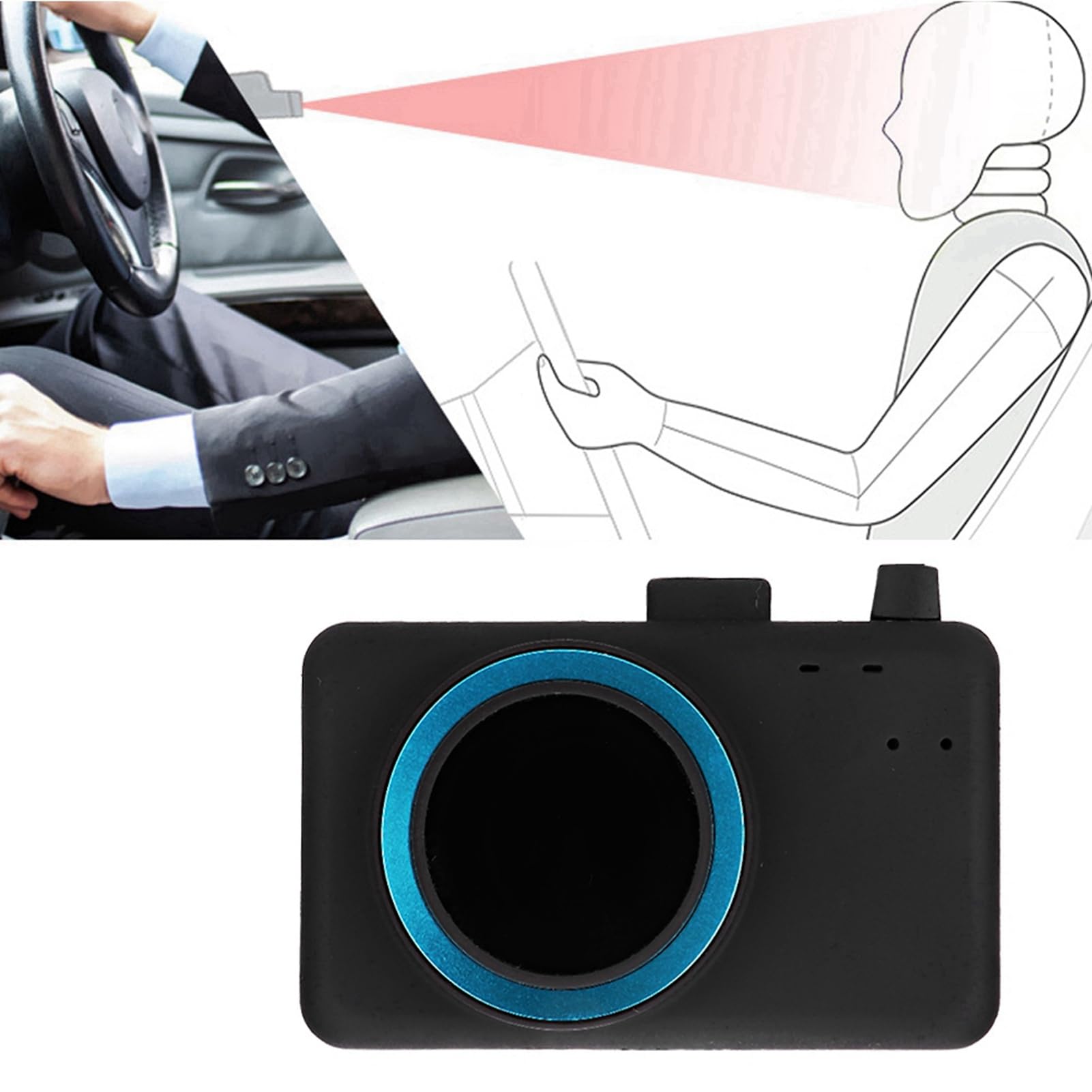 Dispositivo di Allarme Affaticamento del Conducente, Avviso in Tempo Reale con Tecnologia di Rilevamento Intelligente, Riconoscimento Facciale Avanzato per la Sicurezza del Conducente