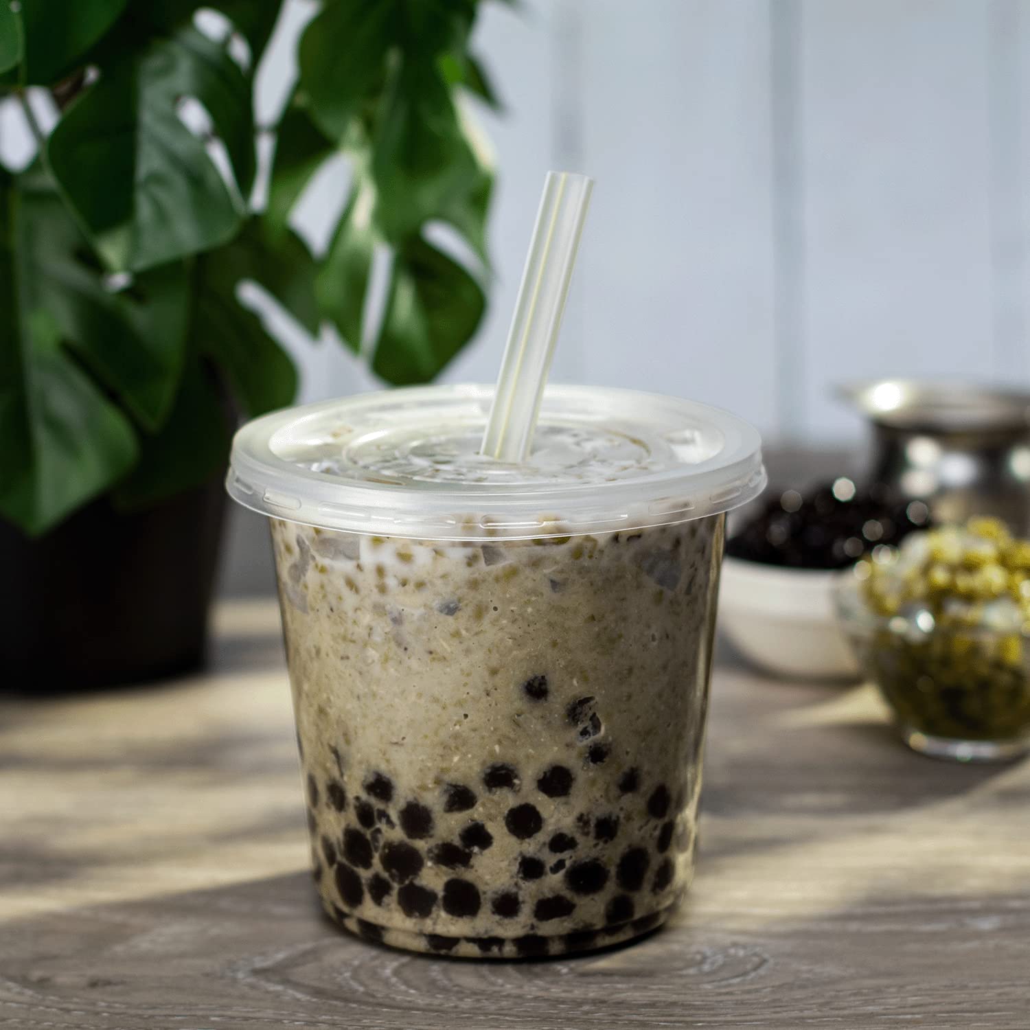 Karat C1025 25 oz PP Flat Rim Extra Wide Cold Cups (120mm) - (Case of 500)