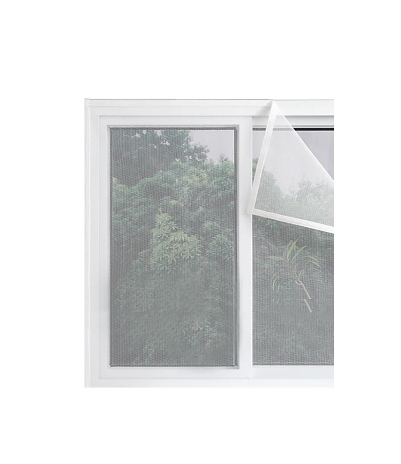 1pc Self-Adhesive and Reusable Mosquito Nets for Windows Anti-Mosquito Window Washable Mesh(White 180cm,200cm)