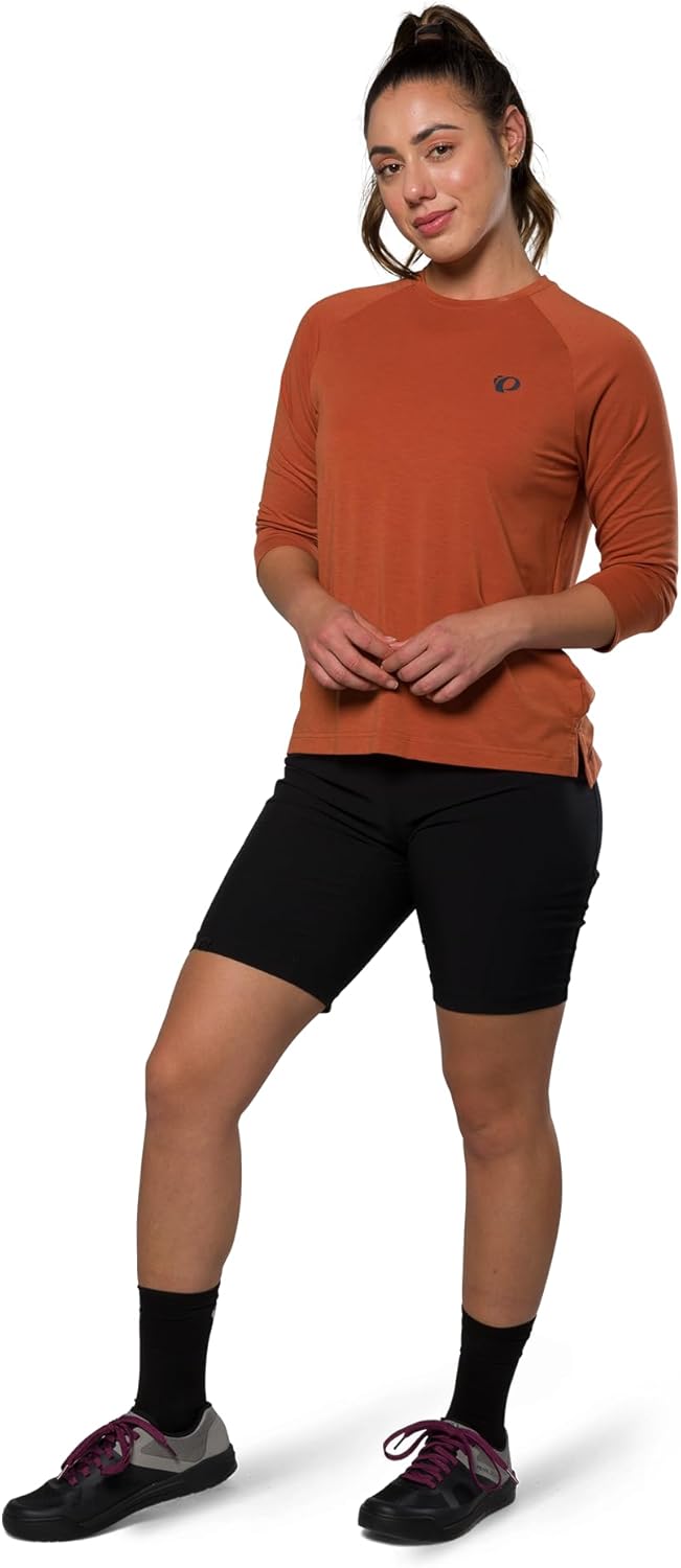 PEARL IZUMI Women's Canyon Merino 3/4 Sleeve Jersey, Moisture-Wicking Short Sleeve Bike Jersey, Standard Fit for Cycling,