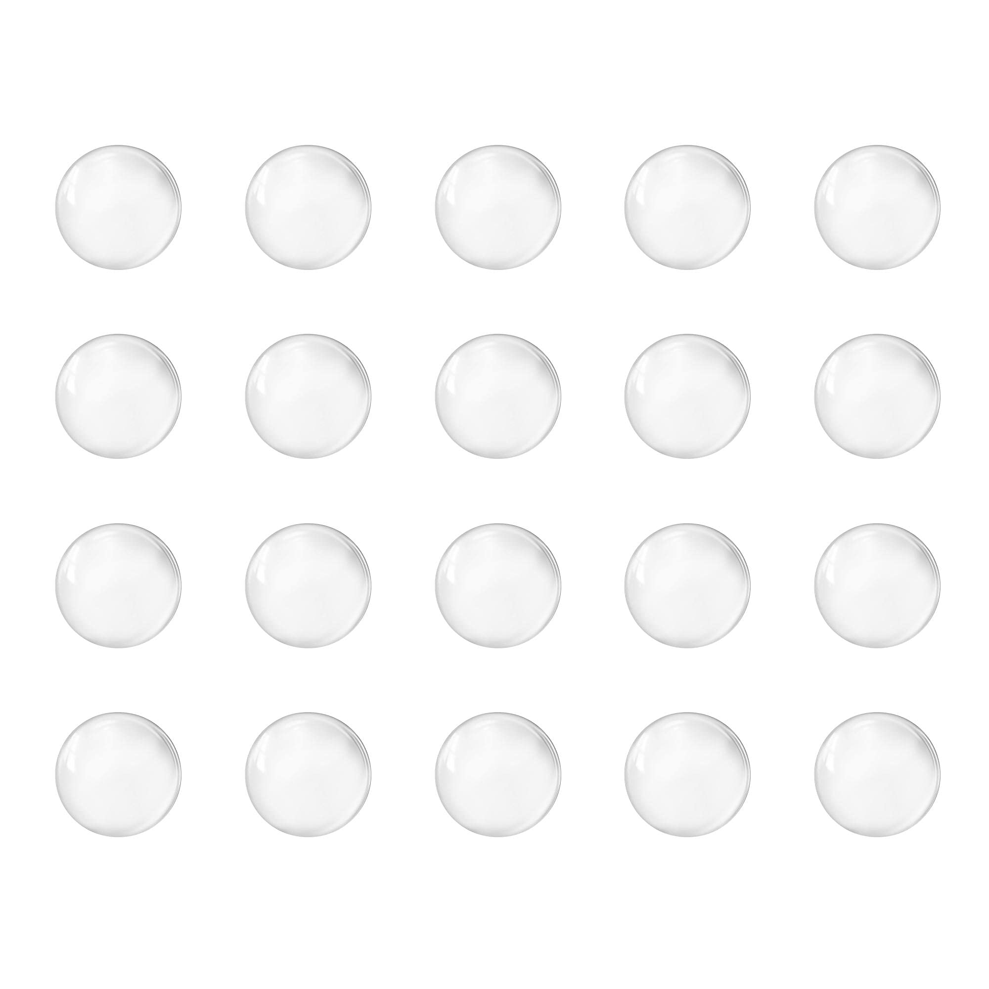 sourcing map 7mm Solide Rond Transparent Verre Bille Bouillantes Pierres Soda Chaux Verre Perles 100pcs