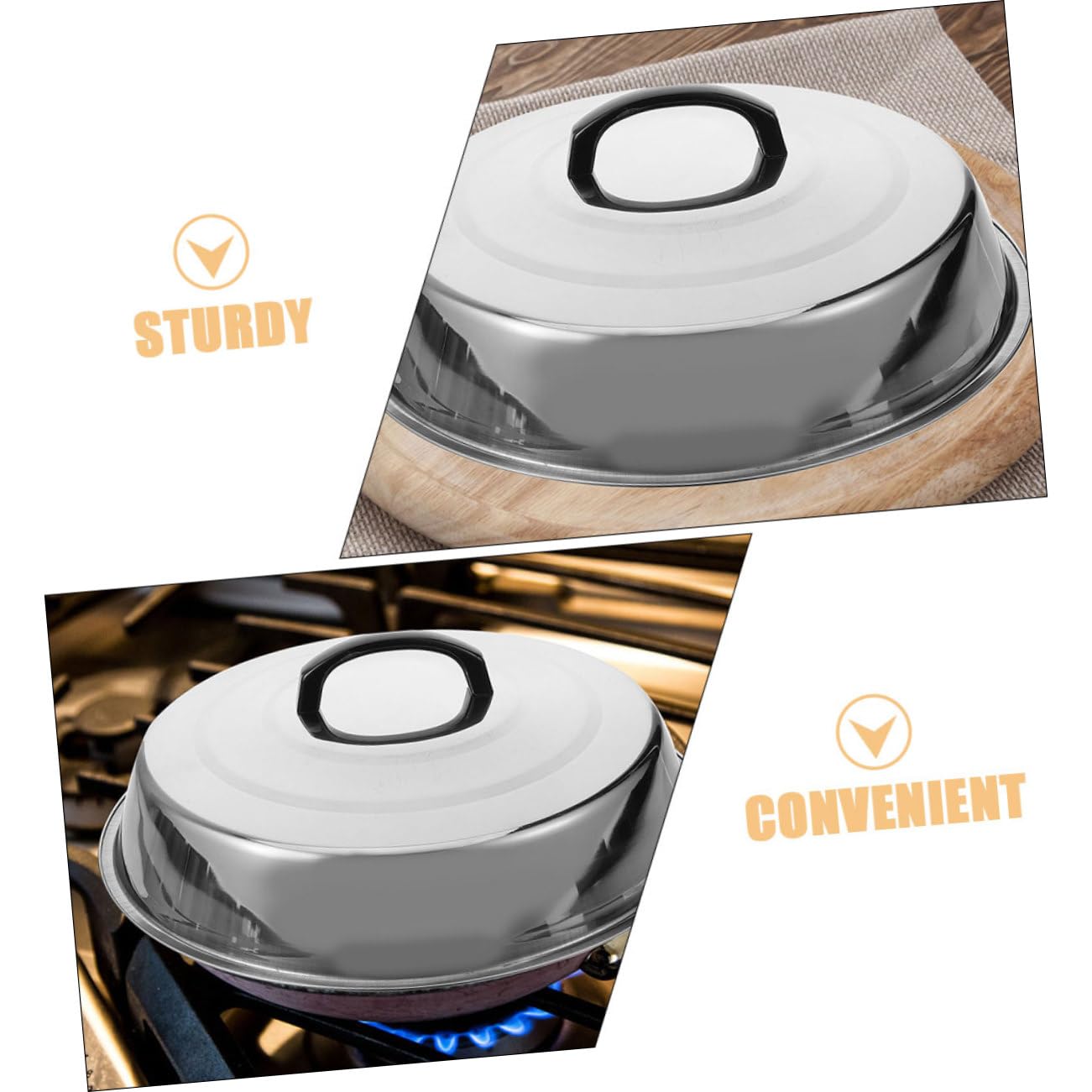 ifundom Coperchio Lotus Grill in Acciaio Inossidabile Argento, Copertura per Alimenti Portatile e Sicura Design Creativo per BBQ e Uso Domestico