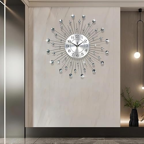 Miniatura 7 de Relojes de pared para decoración de sala de estar, reloj de pared moderno y silencioso a pilas, sin tictac, para dormitorio, cocina, oficina,