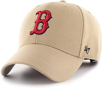47 MLB Khaki Team Color Primary Logo MVP Adjustable Hat, Adult One Size Fits All