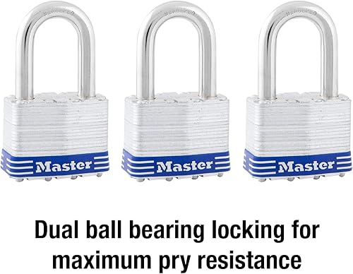 Miniatura 5 de Master Lock 5DLF - Candado para exteriores con llave, 1 paquete, color plateado