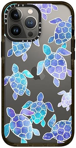 Miniatura 4 de CASETiFY - Funda contra impactos para iPhone 13 Pro Max, protección contra caídas de 6.6 pies, diseño de bahía de tortugas, negro transparente