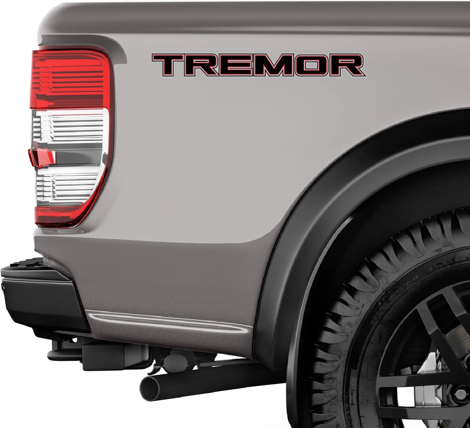 Tremor Decals Truck Bed Side Stickers F150 F250 (Black Red)