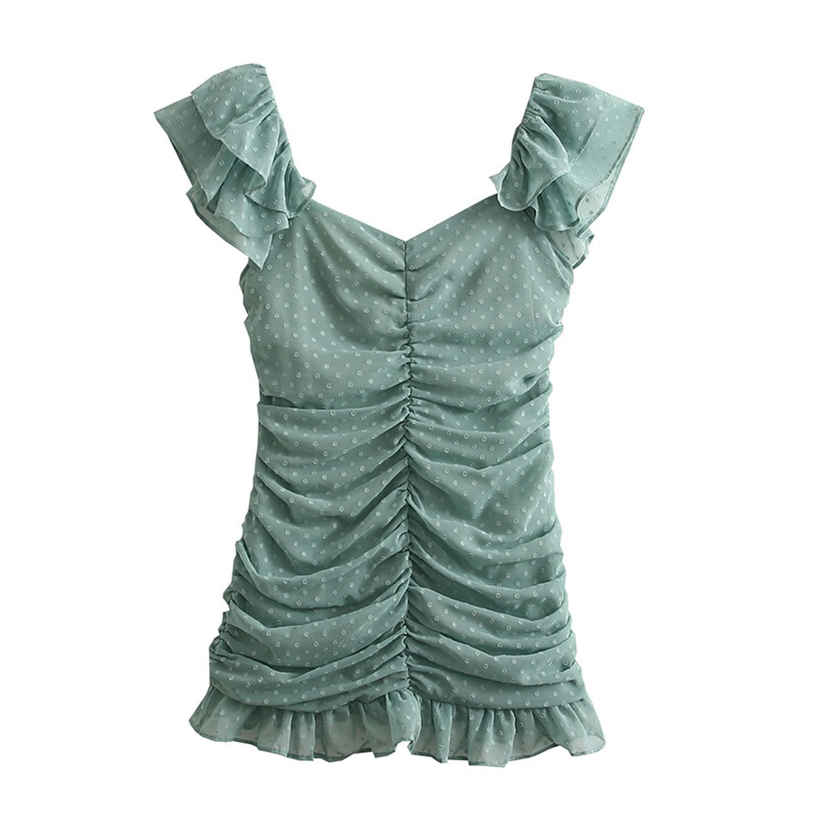 Robe d'été légère anti-transpiration en mousseline fine ajustée pour femme