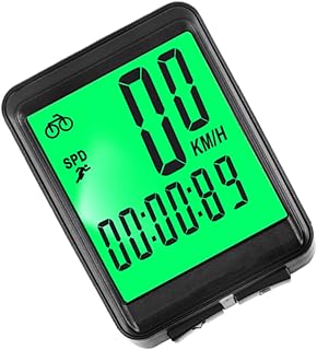 Sosoport 1 Set Cycling Speedometer White PC Exercie Bikes Green Accessories Portable Bike Odometer Multi-function Bike Speedometer Wireless Bike Speedometer Light Green Appliance Luminous