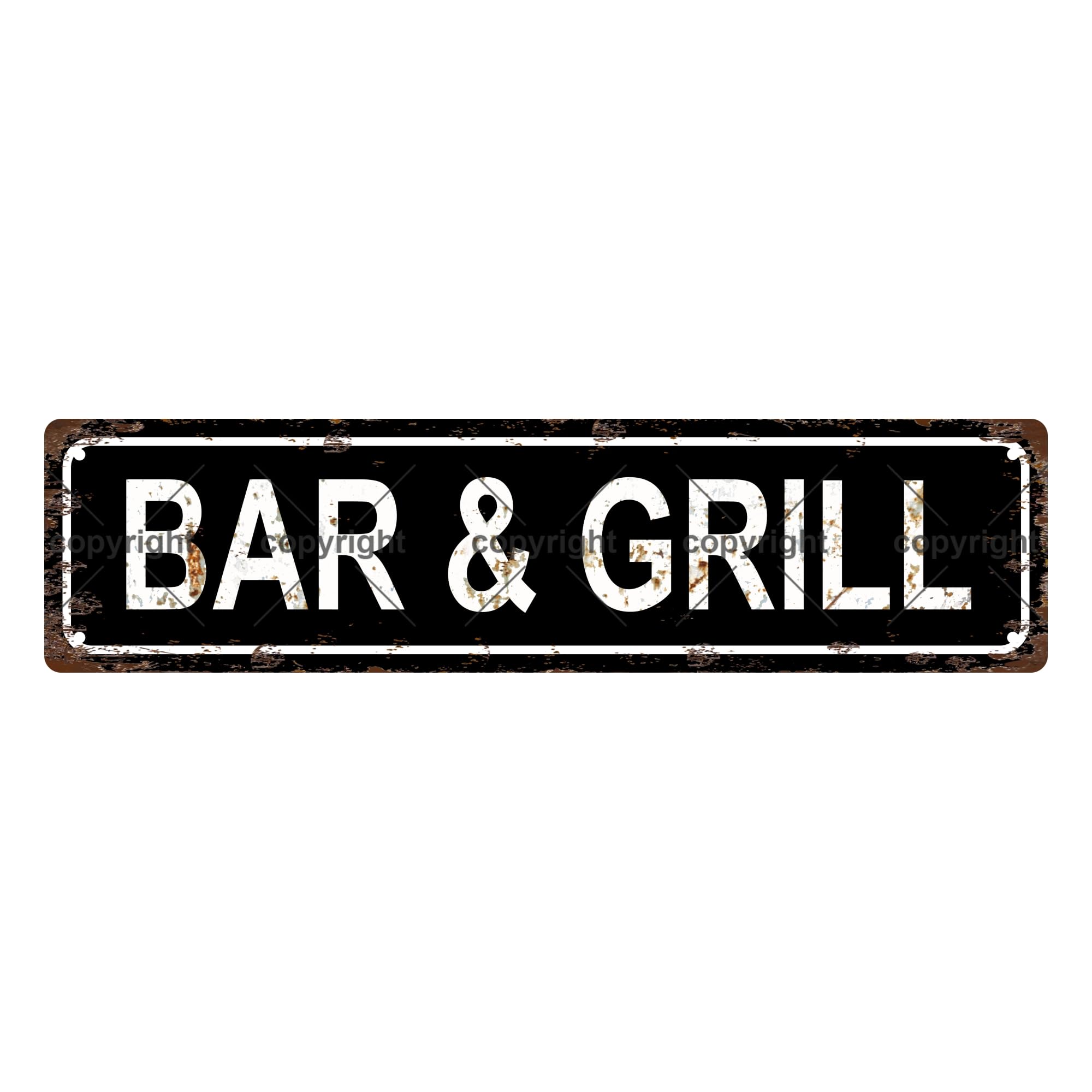 Glplokpj Metal Sign1 Bar & Grill Space Metal Tin Street Sign Bar Cafe Garage Cave Home Room Wall Bathroom Farmhouse Garden Porch Patio Decor, 4X16 Inch