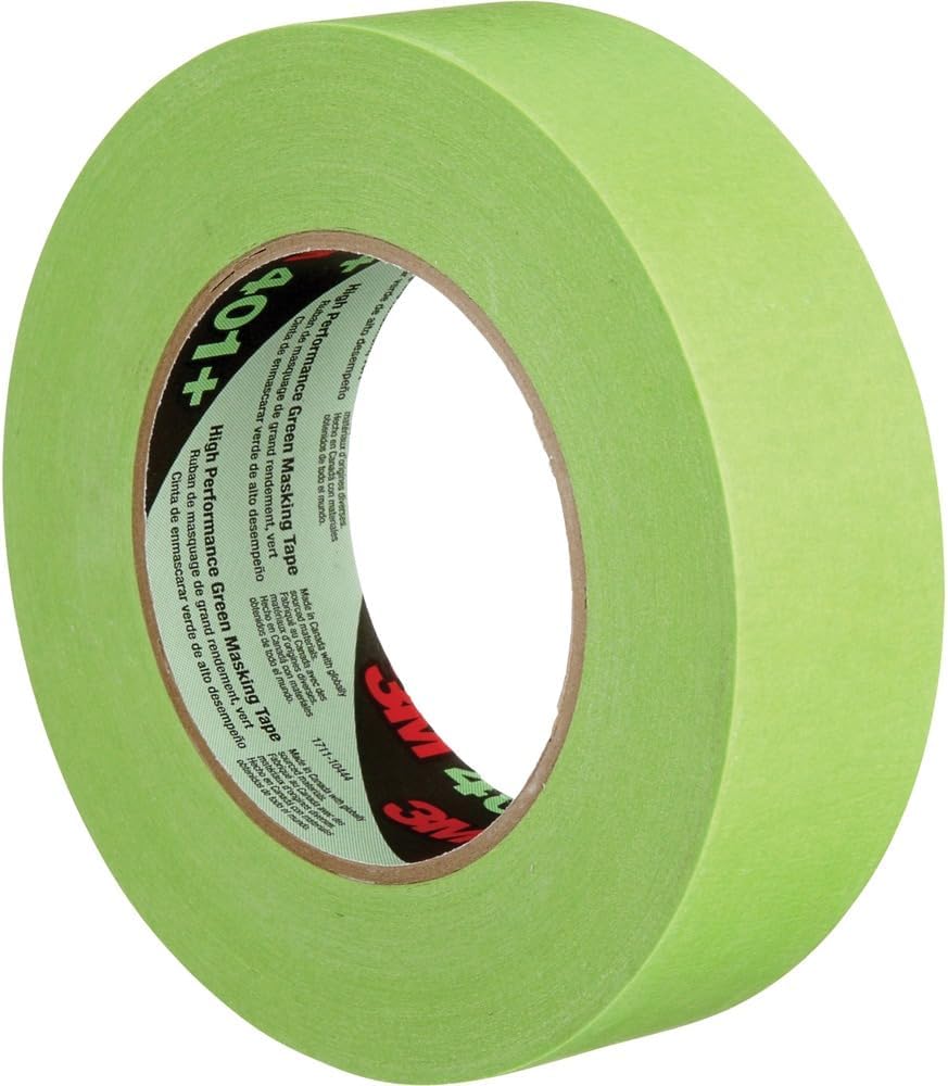 3M™ High Performance Green Masking Tape 401+, 24 mm x 55 m 6.7 mil, 24 Roll/Case