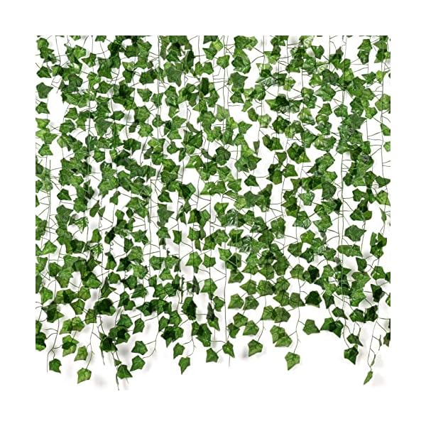 Fake vines for room decor12 pack 84 feet aesthetic artificial plant ivy leaves hanging greenery garlands for home bedroom wall wedding party decor  urban country home decor