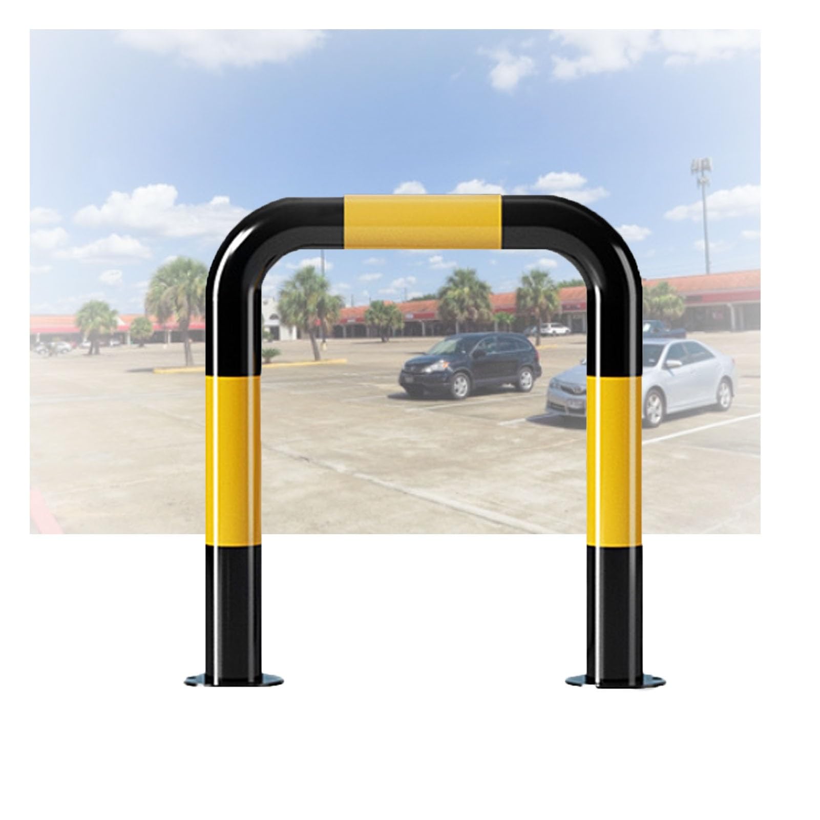 GTHTUHFD U Shape Security Bollards, Parking Space Security Posts,U Shaped Driveway Car Blocker,Garage Protect Bumper For Warehouse Driveway Garage Parking,80X60Cm,50x60cm