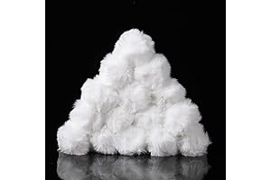 Craft Pom Pom Balls - Large White Poms for Costumes, Arts, and Crafts