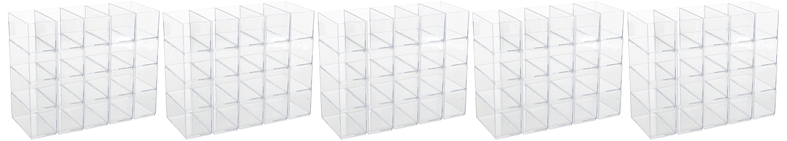 2.5 Ounce Dessert Cups, 100 Rectangle Appetizer Cups - Stackable, Disposable, Clear Plastic Tiramisu Cups, For Snacks And Desserts, Ideal For Parties, Buffets, Or Catering - Restaurantware