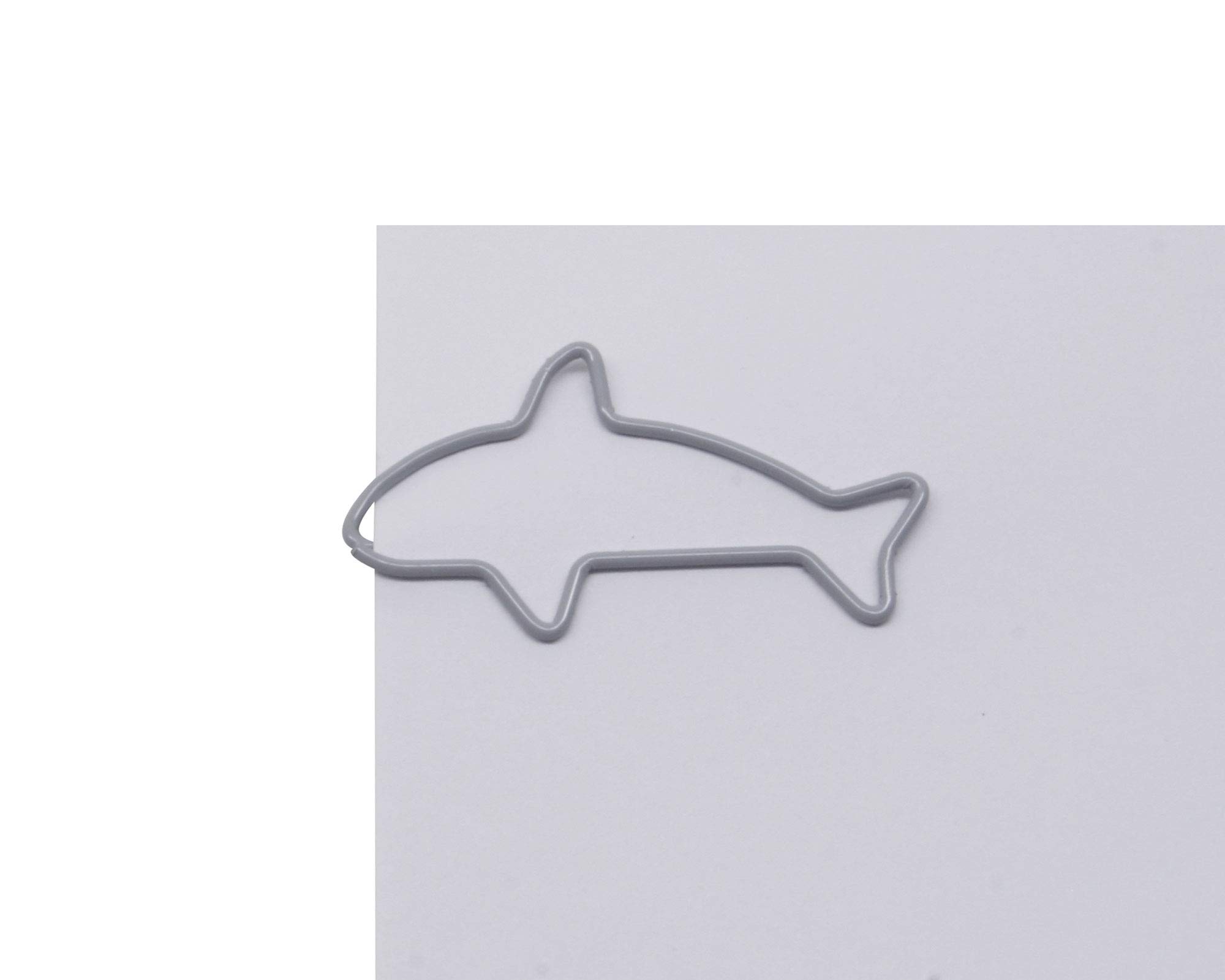 Butler in the Home Büroklammern in Haifischform, ideal für Büroklammern, Sammler oder Büro-Geschenk, in runder Dose mit Deckel und Geschenkbox (grau)