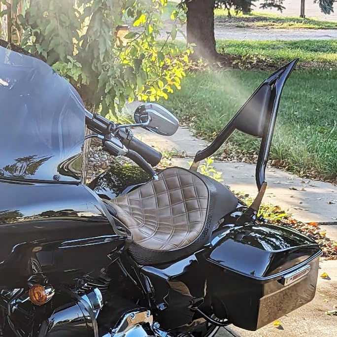 DreDoggMoto Detachable Sissy Bar Backrest For Harley Touring Models 1997-2008 - Black - View #3