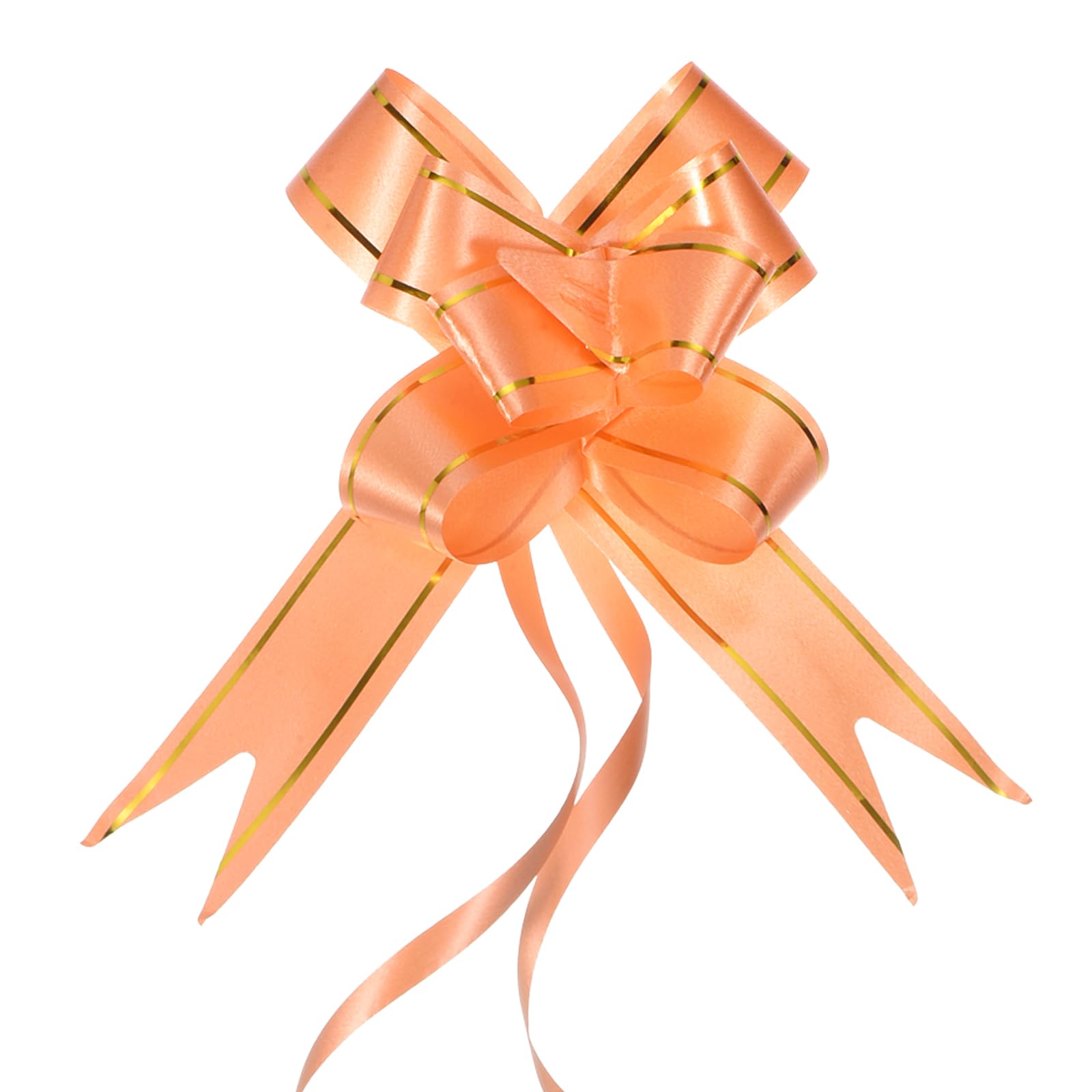 M METERXITY 40 Pack Pull Bows - Gold Thread Style Present Wrap String Bow, (2.8" Orange) - Image 4