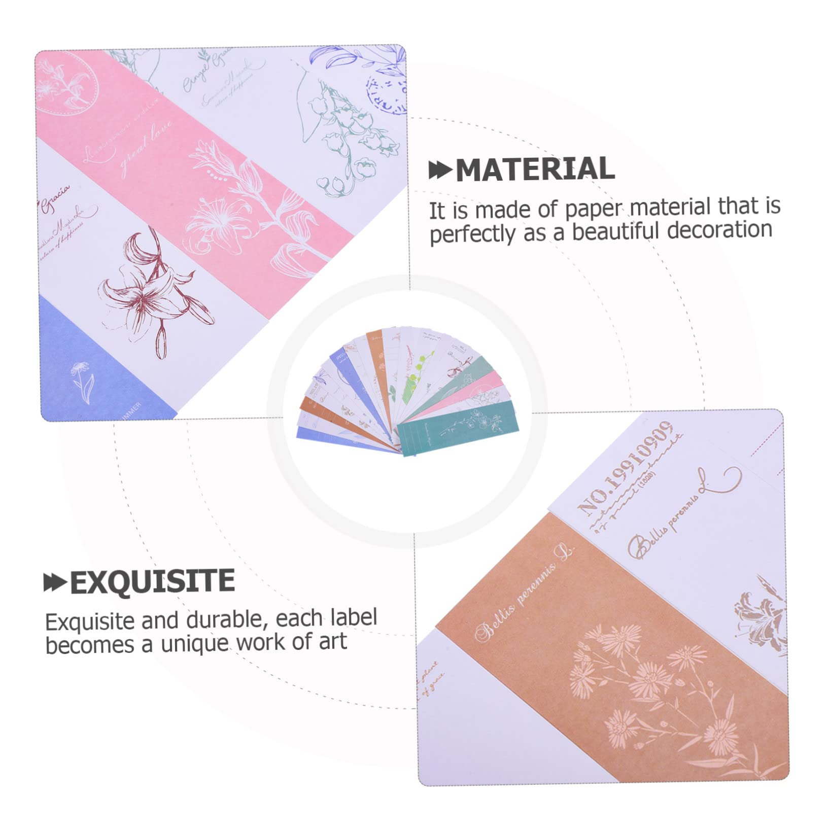 Amazon | Operitacx 40 シート り しおり ギフト しおり バルク しおり