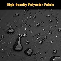 Vista 3 de X AUTOHAUX Protector impermeable para todo tipo de clima, cubierta para cuatrimoto, 4 ruedas, ajuste universal, color negro con revestimiento