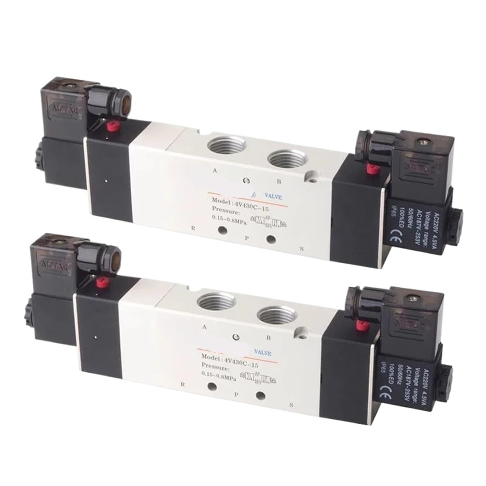 Vanne d'inversion 4V430C-15 distributeur pneumatique 220V G1/2